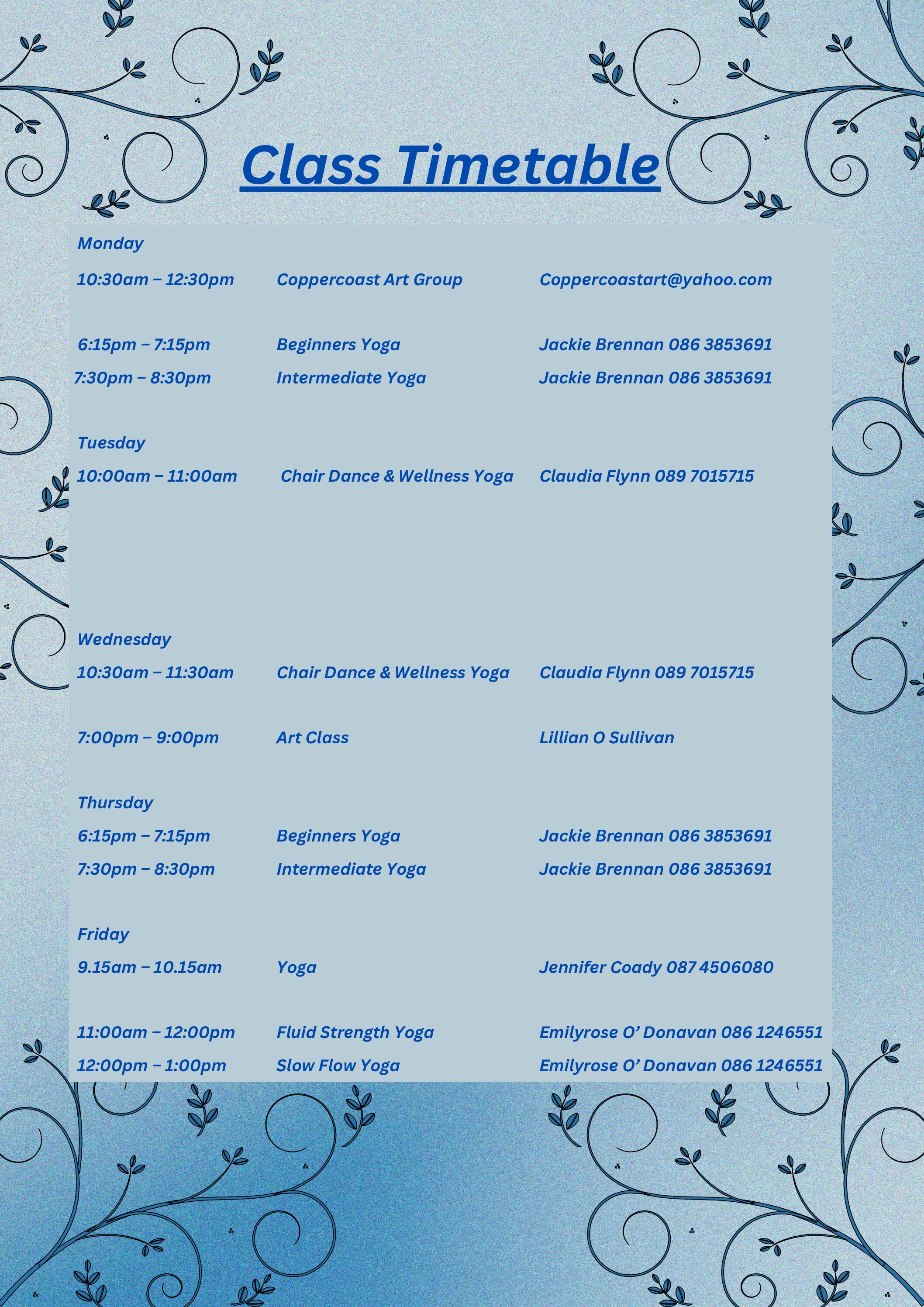 TIME TABLE